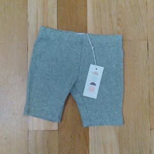 Coco Blanc gray knit pull-on shorts size 4 NWT